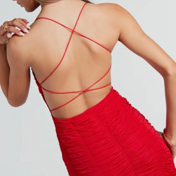 Nala Formal Ruched Strappy Back Mermaid Dress - Picture 3 of 3